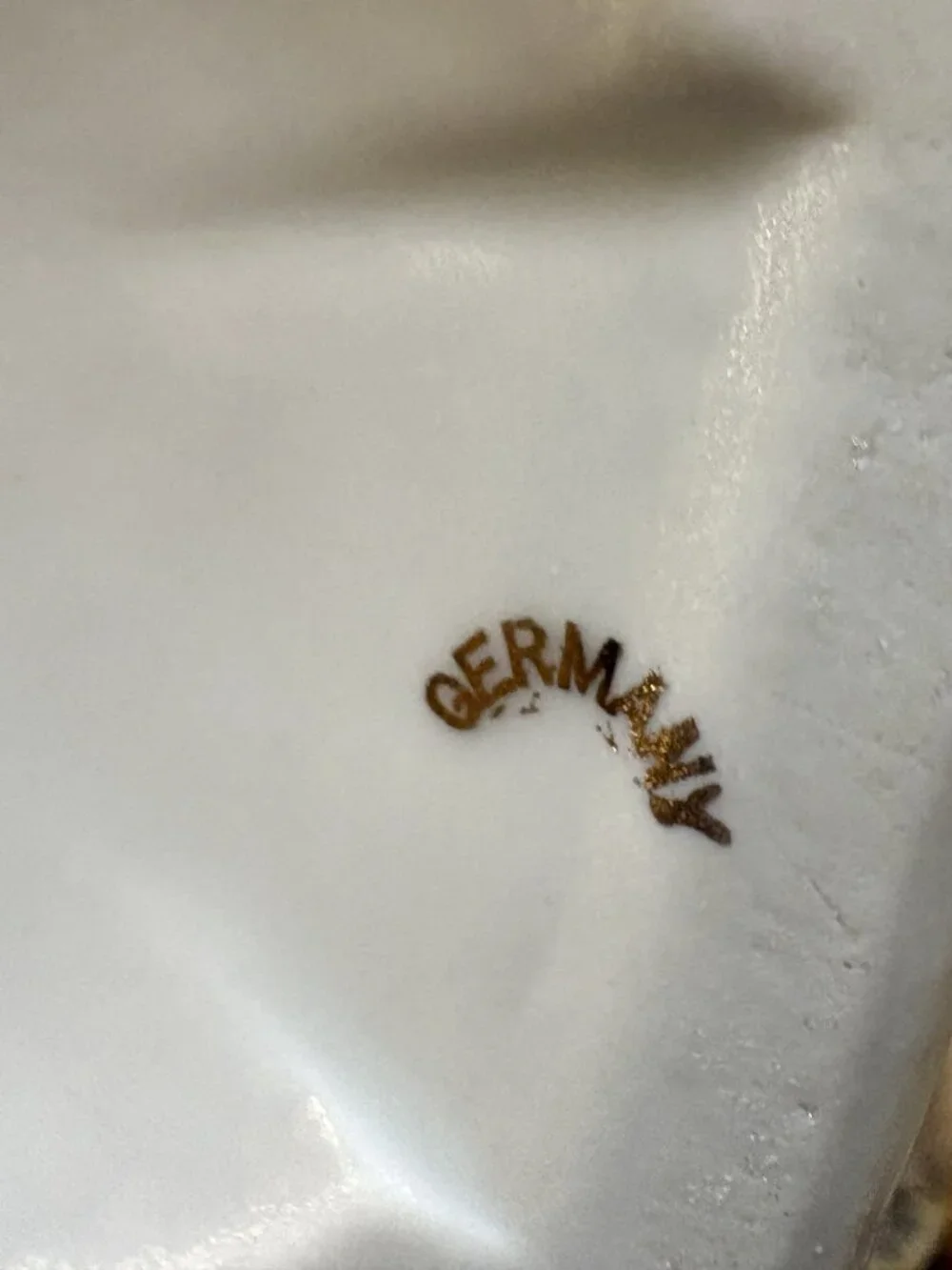 Vintage German Porcelain Rice Canister with Lid Rose Pattern